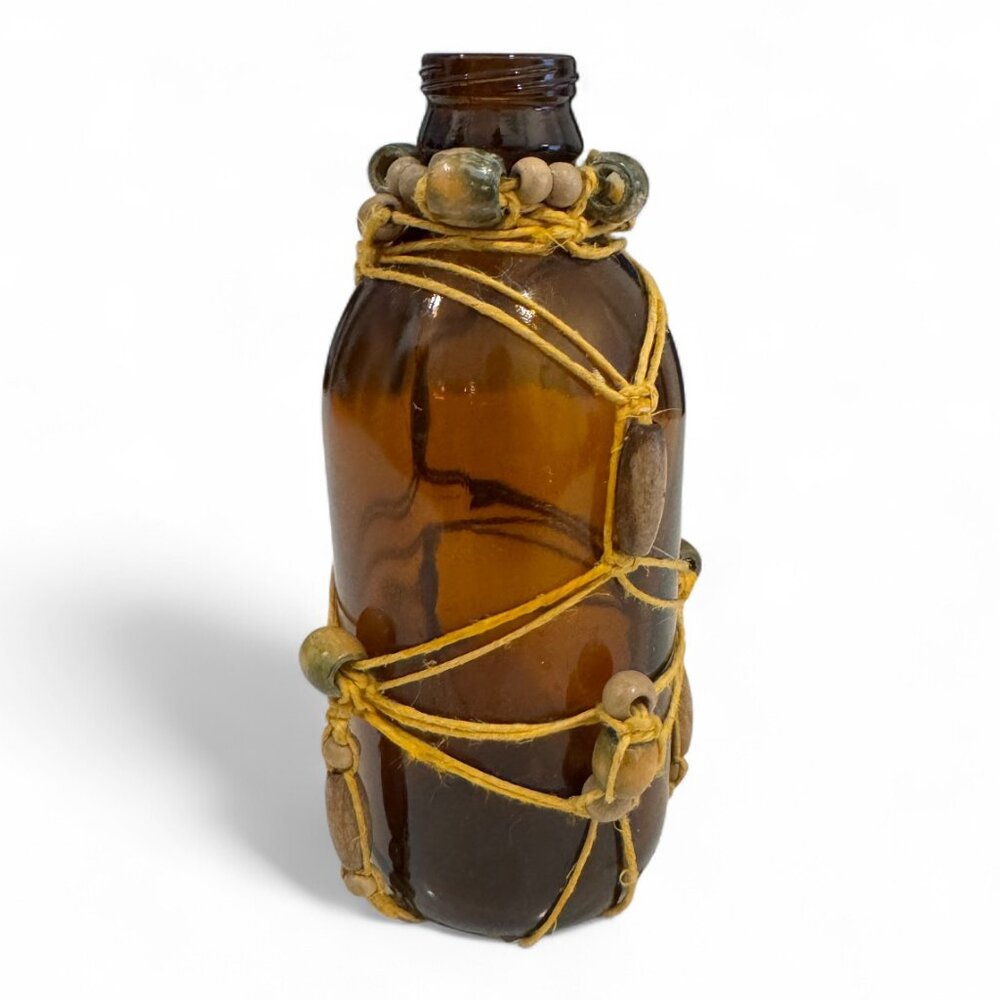 Vintage Empty Beer Bottle Brown Glass Repurposed Decorative Artisan Decor